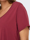 CARBONNIE -T-shirt med A-form- NOOS