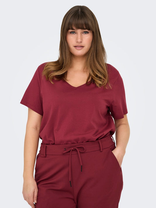 CARBONNIE -T-shirt med A-form- NOOS
