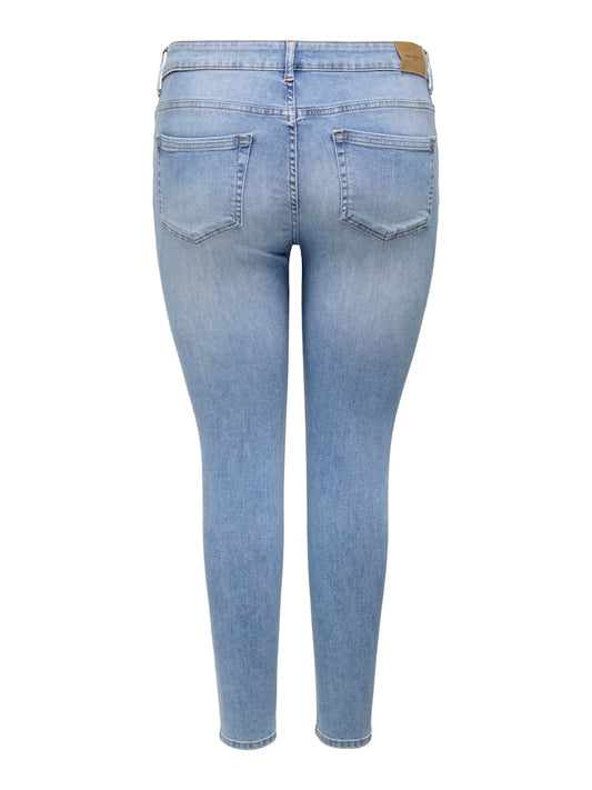 CARWILLY - Normal Taljehøjde Jeans med Rhinesten