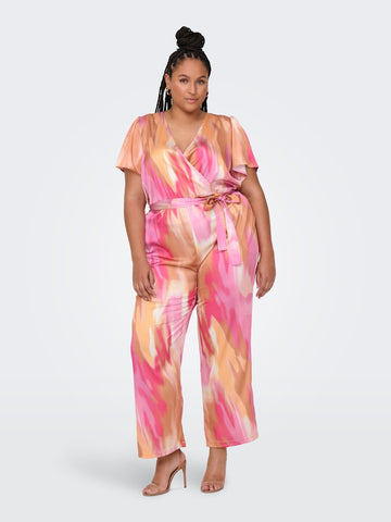 CARVELIANE KORTERMET JUMPSUIT MØNSTRET