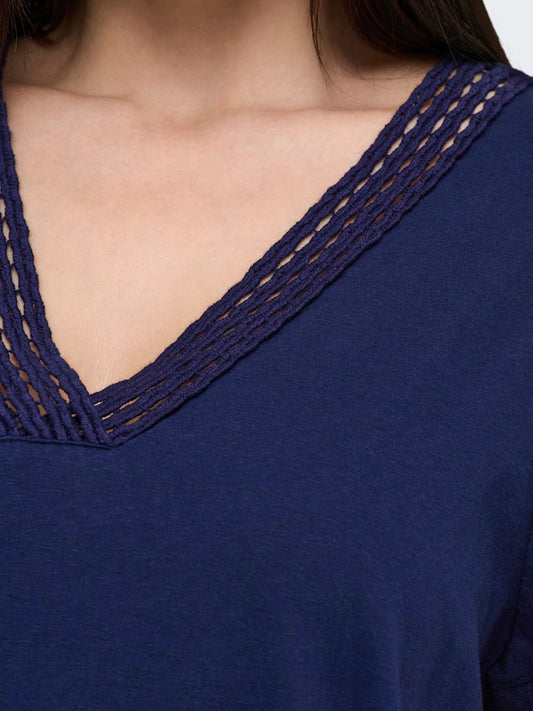 CARBENITA - V-NECK TOP