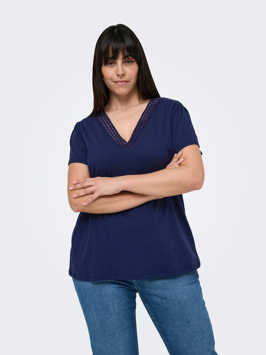 CARBENITA - V-NECK TOP