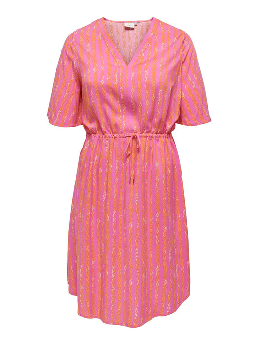 CARMARRAKESH LIFE CALF 2/4 DRESS AOP