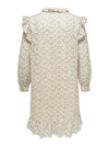 CARMARTHA L/S FRILL MIDI DRESS