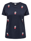 CARKITA - T-shirt med perler eller pailletter