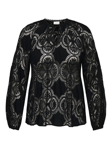 CARCABANNA LS STRING LACE TOP