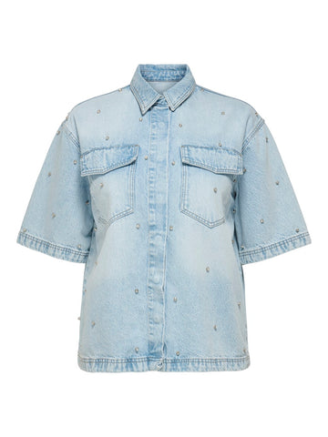 CARSOPHIE - Oversize Denimskjorte med similisten