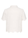 CARVALAIS - Kortærmet Broderie Anglaise Skjorte - Noos