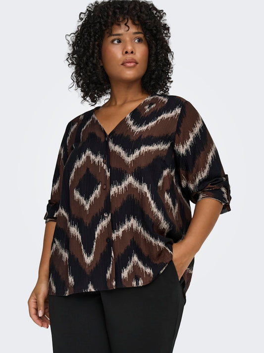 CarCamille - Zig Zag Skjortebluse