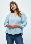 Emma 3/4 Erme Bluse Curve