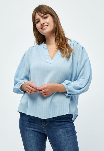Emma 3/4 Erme Bluse Curve