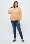 Emma 3/4 Erme Bluse Curve