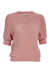 PeRosalia - Strikbluse med V-hals