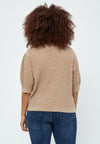 PeRosalia - Strikbluse med V-hals