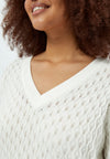 PeRosalia - Strikbluse med V-hals