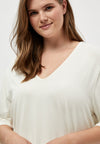 PeRosalinda Rosebell - Bluse med V-hals