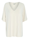 PeRosalinda Rosebell - Bluse med V-hals