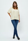 PeRosalinda Rosebell - Bluse med V-hals