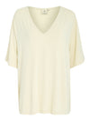 PeRosalinda Rosebell - Bluse med V-hals