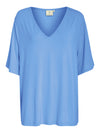PeRosalinda Rosebell - Bluse med V-hals