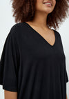PeRosalinda Rosebell - Bluse med V-hals