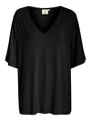 PeRosalinda Rosebell - Bluse med V-hals