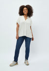 PeRosalinda - T-Shirt med V-hals