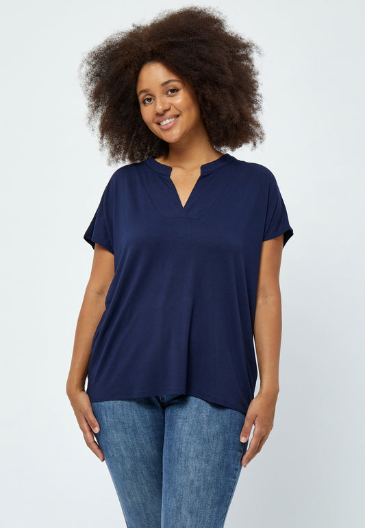 PeRosalinda - T-Shirt med V-hals