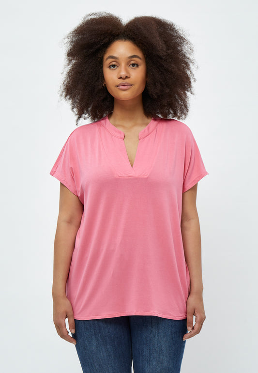 PeRosalinda - T-Shirt med V-hals
