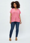 PeRosalinda - T-Shirt med V-hals