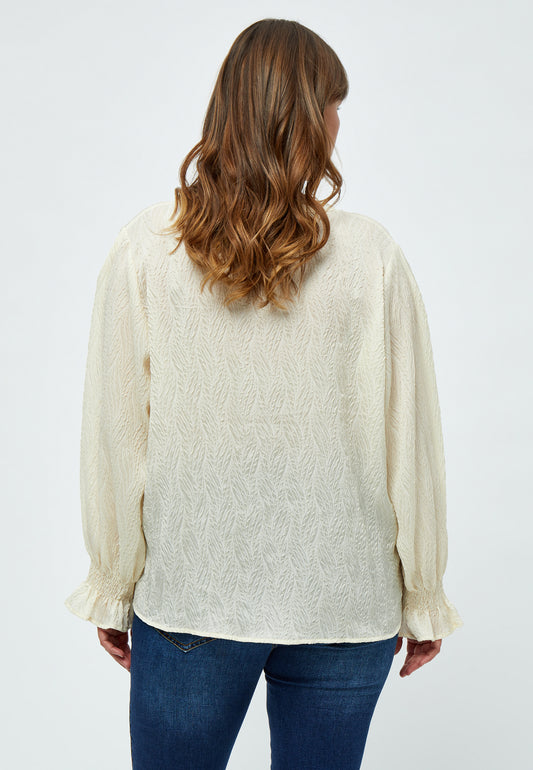PeHelena - Bluse med V-hals