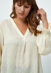 PeHelena - Bluse med V-hals