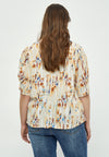PeMahogany - Bluse med V-hals