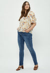 PeMahogany - Bluse med V-hals