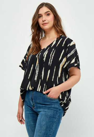 PeNalia Elara - Bluse med V-hals