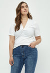 PeNina - T-shirt med V-hals og knude-detalje
