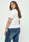 PeNina - T-shirt med V-hals og knude-detalje