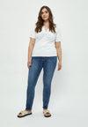 PeNina - T-shirt med V-hals og knude-detalje
