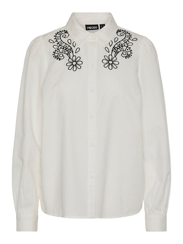 PCNUDA LS EMBROIDERY SHIRT