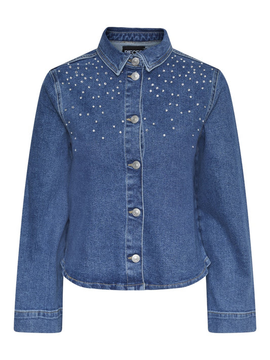 PCSIFFI LS DENIMSKJORTE