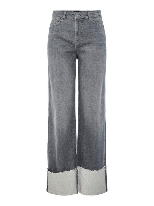 PCPIL - Højtaljede Jeans med Opsmøg