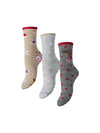 PCJINGLE - Glitter Sokker 3 Pak Julemotiver