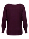 CARAdaline - Wine Strikbluse