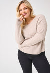 CARCAMILLA - V-NECK L/S PULLOVER KNIT - NOOS