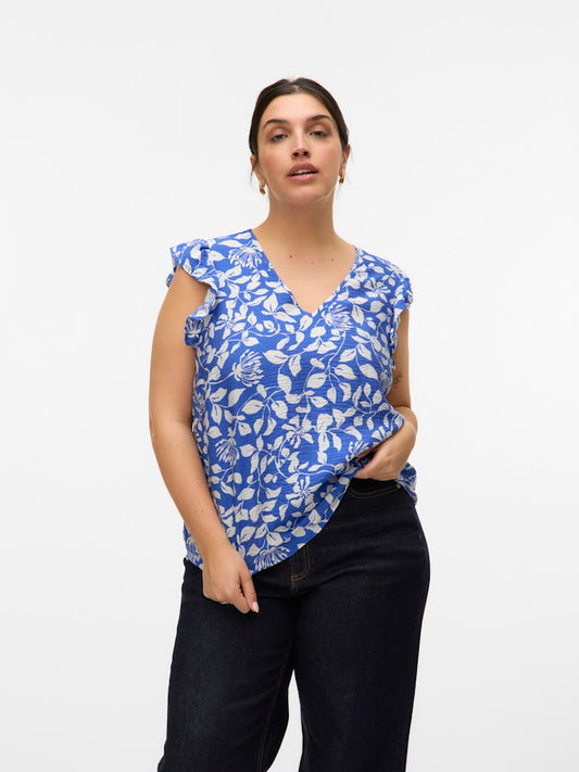 VMCVERA K/S V-NECK TOPP WVN CUR
