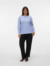 VmcFrancesca - Strikbluse med Rund hals