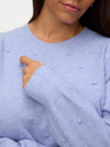 VmcFrancesca - Strikbluse med Rund hals