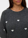 VMCDOFFY - Strikbluse med Hjerter.