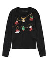 VMCGLITTER - Strikbluse med Jule Broderi / Pailletter