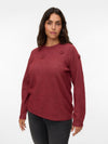 VMCROSE - Strikbluse med Blomster